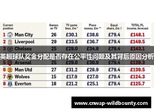 英超球队奖金分配是否存在公平性问题及其背后原因分析 英超球队奖金分配是否存在公平性问题及其背后原因分析